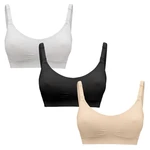 MEDELA Comfy těhotenská a kojicí podprsenka S Bílá