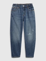 Dark blue girly jeans with a ripped GAP effect