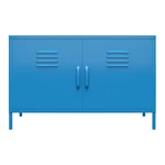 Niebieska metalowa szafka Novogratz Cache, 100x64 cm