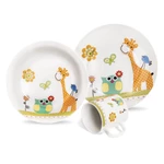 3-częściowy zestaw dziecięcych porcelanowych naczyń Orion Giraffe