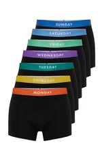 Trendyol Multi Color 7 Pack Days of the Week Elastic Detailed Basic Cotton Boxer