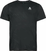 Odlo The Zeroweight Engineered Chill-tec Running T-shirt Shocking Black Melange M Maglietta da corsa a maniche corte