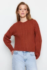 Trendyol Tile Miękki sweter z dzianiny strukturalnej