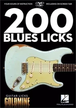 Hal Leonard 200 Blues Licks Guitar Music Book Partitura para guitarras y bajos