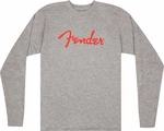 Fender Camiseta de manga corta Spaghetti Logo LS Unisex Heather Gray M