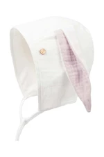 Dětská bavlněná čepice Jamiks bílá barva, z tenké pleteniny