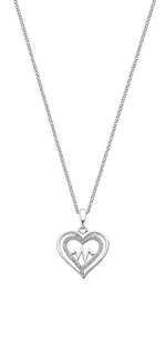 Lotus Silver Romantický stříbrný náhrdelník Srdce se zirkony LP3043-1/1