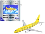Boeing 737-700 Commercial Aircraft "Hapag-Lloyd" Yellow 1/400 Diecast Model Airplane by GeminiJets