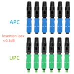 High Quality 500PCS SC APC fiber optic SC UPC Single-mode Fast connector SC APC FTTH Fiber Optic quick Connector Free shipping