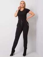 Black cotton pants plus sizes