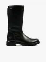 Black girly leather boots Richter - Girls