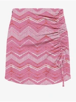 Pink women's patterned mini skirt ONLY Nova - Women
