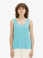 Turquoise women's basic tank top Tom Tailor - Women's