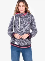 Pink-grey women's patterned hoodie Brakeburn - Women