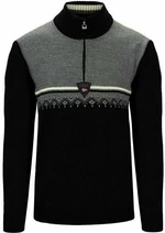 Dale of Norway Lahti Mens Knit Sweater Black/Smoke/Off White XL Saltador Camiseta de esquí / Sudadera con capucha