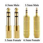 Audio Adapter 3.5mm Male to 6.5mm Female Jack Stereo Headphone Home Connectors Adapter Microphone Speaker Converter