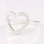 Authentic 925 Sterling Silver Heart Shape Classic Love Ring For Women Wedding Party Europe Fashion Jewelry