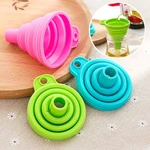 Silicone Folding Funnel Food Grade Silicone Telescopic Long Neck Liquid Dispensing Small Funnel S1452
