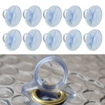 10PCS PVC Transprent/Black Rubber Suction Cup Hook Wall Hanger Car Sunshade Hooks Home Kitchen Bathroom Sucker Accessory Tool