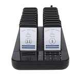 Wireless Calling System 3 Calling Modes Touch Control Maximum 998 Pagers Restaurant Pager with 20 Pagers 100‑240V