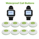Wireless Paging System Big Scree Wrist Smart Watch Pagers Receiver Waterproof Buttons For Restaurant Waiter Call Office Cafe