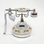Retro Vintage Antique Telephone Decorative Landline Telephone Caller ID Phone Old Fashioned Push Button Dial, Adjustable Volume