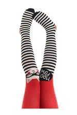 Mushi Meow Pow Cat Girl Child Pantyhose Red Black White