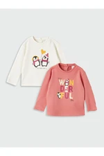 LC Waikiki Crew Neck Long Sleeve Baby Girl T-Shirt, Pack of 2