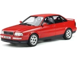 1994 Audi 80 Quattro Competition Laser Red Limited Edition to 3000 pieces Worldwide 1/18 Model Car by Otto Mobile
