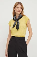 Tričko Sisley dámsky, žltá farba