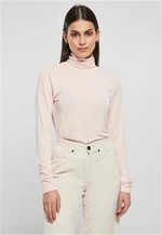 Women's modal turtleneck with long sleeves pink