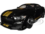 2023 Ford Mustang Shelby GT500-H Black with Gold Stripes 1/18 Diecast Model Car by Solido