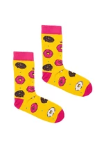 Ponožky Kabak Unisex s vzorom šišiek žlté