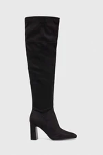 Kozačky Steve Madden Somerville dámské, černá barva, na podpatku, SM19000041