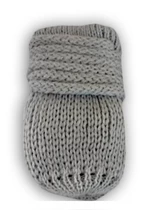Kojenecké rukavičky pletené, zimní - sv. šedé, Baby Nellys, vel. 56-68 (0-6 m)
