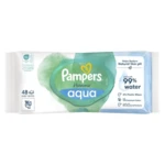PAMPERS Harmonie Aqua Plastic Free Vlhčené ubrousky 48 ks