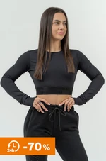 NEBBIA Women's crop top with long sleeves INTENSE Perform