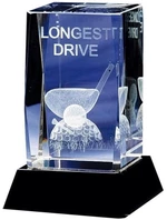 Longridge Longest Drive Crystal Golf trófea