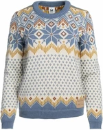 Dale of Norway Vilja Womens Knit Sweater Off White/Blue Shadow/Mustard XS Svetr