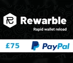 Rewarble PayPal £75 Gift Card UK
