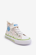 Children's Patterned Big Star Sneakers White