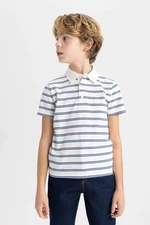 DEFACTO Boy Striped Pique Short Sleeve Polo T-Shirt