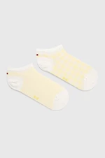 Ponožky Tommy Hilfiger 2-pak dámske, žltá farba, 701227309