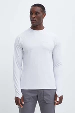 Športové tričko s dlhým rukávom Marmot Windridge biela farba, jednofarebný