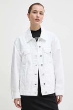 Rifľová bunda Miss Sixty x Keith Haring dámska, biela farba, prechodná, oversize, 6L1WJ2450000