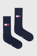 Ponožky Tommy Jeans 2-pak tmavomodrá farba, 701228222