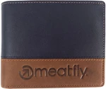 Meatfly Eddie Premium Leather Wallet Navy/Brown Portefeuille (CMS)