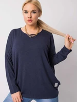 Plain navy blue blouse