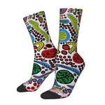 Yayoi Kusama Japanese Artist Endless Life Of People Poster Men Women Socks Windproof Novelty Spring Autumn Winter Stockings Gift
