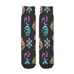 Genshin Impact Game Pyro Straight Socks Male Mens Women Winter Stockings Polyester Printed